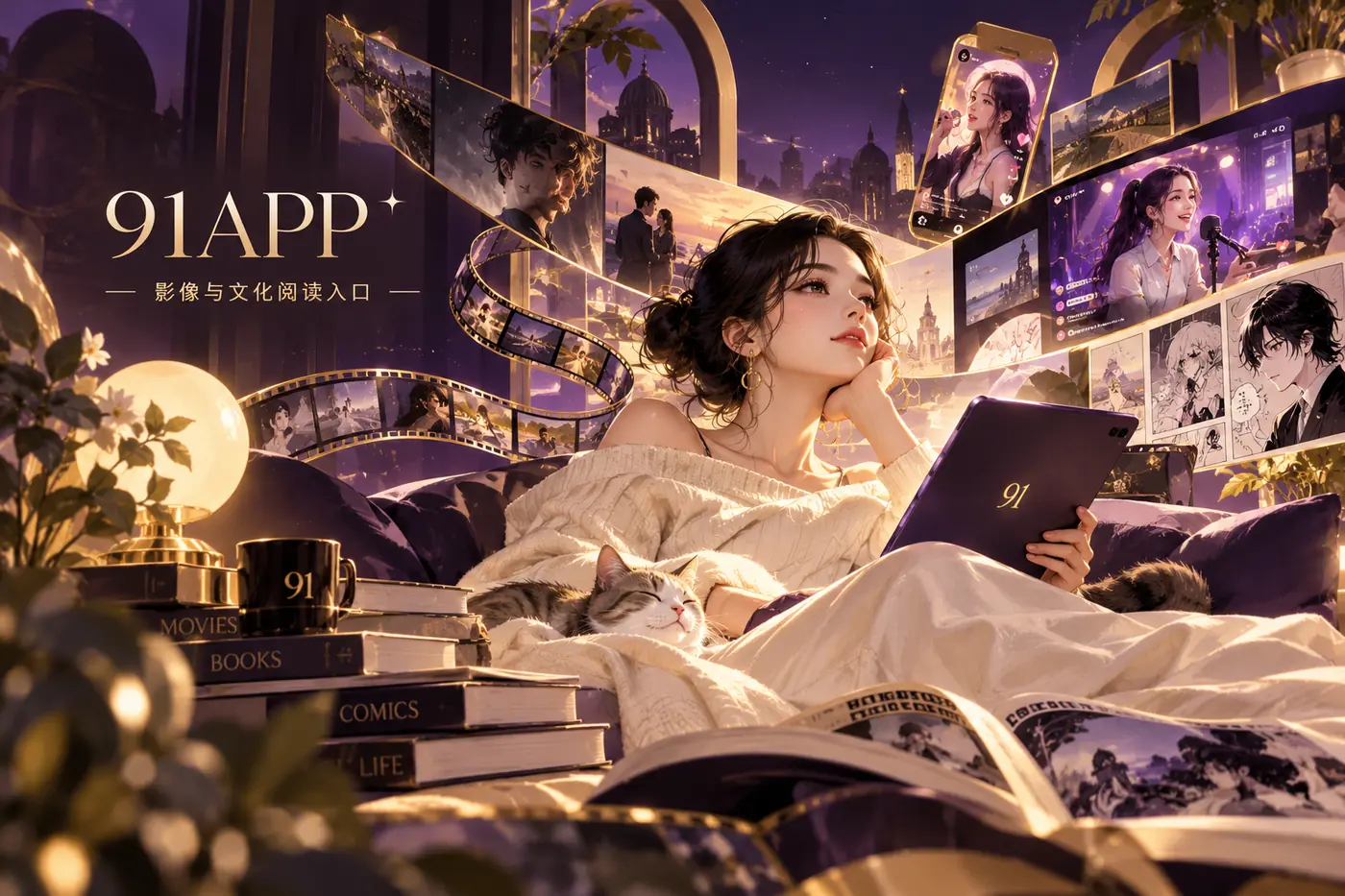 91APP 文化阅读横幅